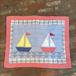Nautical Sailboat Quilt Standard Pillow Sham